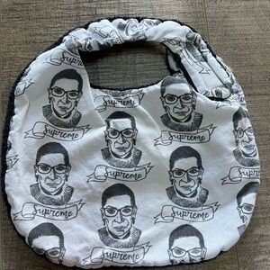 Supreme RBG Black and White Graphic Bib